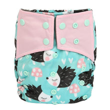 Load image into Gallery viewer, Luxury Charcoal Bamboo Baby Cloth Diaper Nappy Washable Reusable Double Gusset Square Tabs Nappies for Baby and Kids
