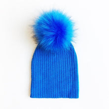 Load image into Gallery viewer, Trend New Winter Children Boy Girl Crochet Artificial Pompom Hat Knitted Toddler Kids Caps With Pompon Baby Beanie For Girls and Boys
