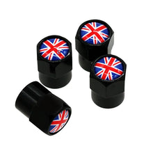 Load image into Gallery viewer, HAUSNN 4Pcs/Pack Car Accessories for Land Rover MINI Jaguar UK England Flag Logo Sticker Wheel Tire Valve Caps Stem Covers
