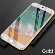 Load image into Gallery viewer, 10D Curved Edge Aluminum Alloy Tempered Glass for iPhone X XS MAX 11 12 Pro Max mini 6 6S 7 8 Plus Full Cover Screen Protector  Titanium Alloy Metal Edge Full Coverage Front Tempered Glass Screen Protector for iPhone
