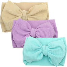 Load image into Gallery viewer, Modern Luxury Elegant Baby Girls Headband Turban Photography Props Baby Hair Accessories Bow 3 Pcs Set For Girls Baby
