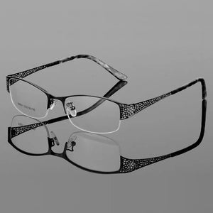 Reven Jate Half Rimless Eyeglasses Frame Optical Prescription Semi-Rim Glasses Spectacle Frame For Women's Eyewear Female