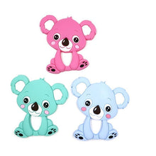 Load image into Gallery viewer, 1pc Unique Baby Koala Silicone Teether Teething Chew Toy   Nursing Tool Pendant Food Grade Silicone
