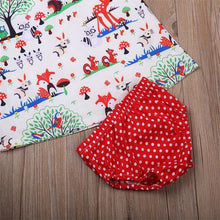 Load image into Gallery viewer, Summer Baby Girl Clothes Toddler Floral Headband Cartoon Dress Dot Shorts Outfits Clothes set 0-24M For Baby Girls  With Bow
