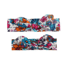 Load image into Gallery viewer, Mother &amp; Baby Headbands Print Floral Elastic Hair Bands Parent-Child Hair Accessories Bow For Baby Girls Bow in Modern Design

