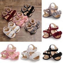 Load image into Gallery viewer, Princess Cute Baby Girls Newborn Infant Floral Sandals Soft Crib Walkers Breathable Shoes Best Baby Gift
