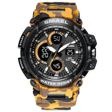 Load image into Gallery viewer, Army Green Modern Sport  Waterproof 50M Men Watches With LED Digital Display In Military Armi Relogio Masculino Style
