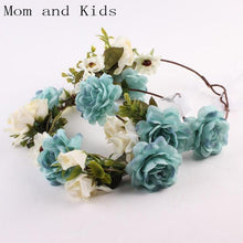 Load image into Gallery viewer, Modern Flower Headband Newborn  Matching Flower Crown for Mother Kids  Hair Band Accessories
