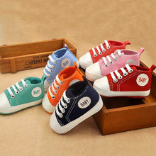 Load image into Gallery viewer, Classic Canvas Newborn Baby Boys Girls First Walkers Toddler Soft Sole Anti-slip Sneakers
