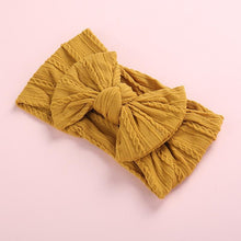 Load image into Gallery viewer, Newborn Large Bow Headwrap for Baby Girl Fabric Messy Bow Headband Turban Bowknot Tie
