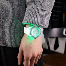 Load image into Gallery viewer, STEVVEX Luxury Led Flash Watch Personality Trends Students Lovers Jellies Woman Men's Watches Color Light Wrist Watch For Women and Girls
