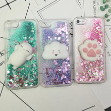 Load image into Gallery viewer, 3D  Cat Case For Iphone 5s Se 7 7 Plus Case Liquid Quicksand Glitter Silicone Case For Iphone 8 8 Plus X 6 6s Cover  Rubber Silicone Phone Case
