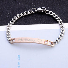 Load image into Gallery viewer, Women Silver Color Rose Gold Bracelet for Female Crystal Heart Charm Bracelet For Women Bridal Wedding Fine Luxury Jewelry Gift
