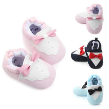 Load image into Gallery viewer, Modern Elegant Baby First Walkers Infant Newborn Autumn Winter Butterfly-knot Cotton Kids Soft Pre walker Shoes For Boys
