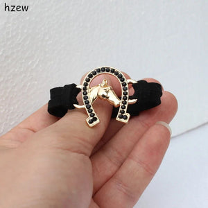 hzew  Women's Fashion Jewelry Horse Bracelets Christmas gift Crystal Horseshoe Bracelet