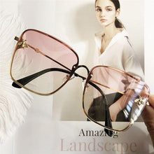 Load image into Gallery viewer, Popular brand  Oversize Square Sunglasses For Women and Ladies  Luxury Driving Superstar  Designer Sunglasses With Shades and Gradient Glasses With  UV400 Protection
