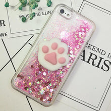 Load image into Gallery viewer, 3D  Cat Case For Iphone 5s Se 7 7 Plus Case Liquid Quicksand Glitter Silicone Case For Iphone 8 8 Plus X 6 6s Cover  Rubber Silicone Phone Case
