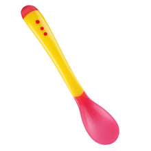 Load image into Gallery viewer, 1pcs Baby Spoon Feeder Flatware New Safety Baby Learning Dinnerware Temperature Sensing Baby Feeding Spoon Soft Silicone For Boys And Girls
