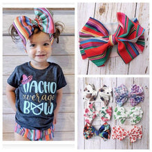 Load image into Gallery viewer, Luxury Mdoern Big Baby Kids Bows Headband Girls Floral Headwrap Elastic Hair Accessories Toddler Knotted for Girls
