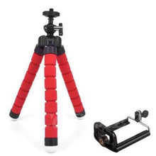 Load image into Gallery viewer, Flexible Sponge Mini Tripod With Bluetooth Remote Shutter Mini Camera Tripod Phone Holder Clip Stand

