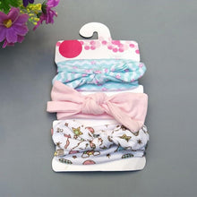 Load image into Gallery viewer, Summer Cute Floral Bows Baby Girl Headbands Elastic Bowknot Newborn Hair Band Turban Set Hair Accessories Bow Set For Kids
