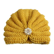 Load image into Gallery viewer, Handmade Knitted Winter Baby Hat for Girls Candy Color Enfant Baby Beanie Turban Hats Newborn Baby Cap
