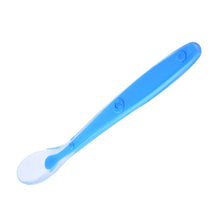 Load image into Gallery viewer, Baby Spoons Feeding Dishes Tableware For Children Flatware Cutlery Spoon Silicone Tools-for-patchwork Lot Soup Ladle
