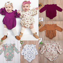 Load image into Gallery viewer, Toddler Infant Newborn Baby Girls Kids Long Butterfly Sleeve Romper Outfits Playsuit Jumpsuit
