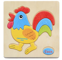 Load image into Gallery viewer, 3D Wooden Children Interesting Puzzle Toys With Animals and Cars Exellent Puzzles Intelligence Kids Early Educational Toys For Children
