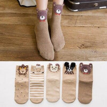 Load image into Gallery viewer, 5pairs 100% Cotton Unisex Baby Socks for Girls&amp;boys Children Soft Winter Cute Cartoon Socks Set For Baby
