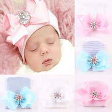 Load image into Gallery viewer, Cute Newest Newborn Baby Girl Comfy Bowknot Cap Elegant Beanie Design Fashionable Babies  Hat
