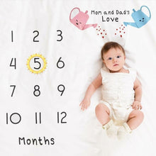 Load image into Gallery viewer, Cartoon Pattern  Baby Photo Props Background Blankets Play Mats Backdrop Cloth Calendar Photo Accessories Blanket For Baby
