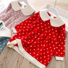Load image into Gallery viewer, New Baby Winter Knitted Clothes Infant Toddler Tops Shirts For Baby Girls Retro Dress Design

