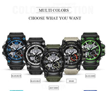Load image into Gallery viewer, NEW Sport Analog-Digital Watch For Men and Woman  Waterresistant 50M Professional Waterproof Quartz Large Dial Military Wristwatches  With Night Mode
