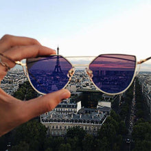 Load image into Gallery viewer, Luxury Vintage Modern Cat Eye Metal High Quality Frame  With Miror Sunglasses For  Women and Lady sunglasses With UV400 Protection

