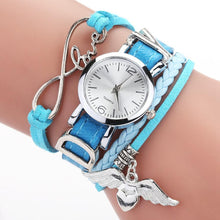 Load image into Gallery viewer, Watches For Women Luxury Silver Heart Pendant Leather Belt Quartz Clock Ladies Wrist Watch For Women and Girls

