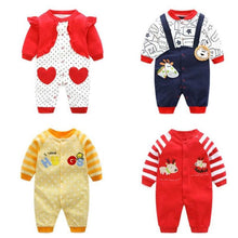 Load image into Gallery viewer, Modern Printed Jumpsuits Gentleman Autumn Long Sleeves Rompers Cotton Baby Clothes for Boys and Girls Outfits Style

