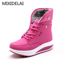 Load image into Gallery viewer, High Quality Waterproof Winter Women Boots Warm Plush Women&#39;s Snow Boots Outdoor Non-slip Sneakers Fur Platform Ankle Boots
