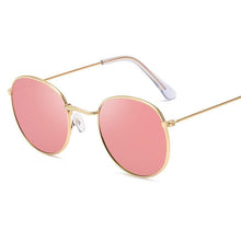 Load image into Gallery viewer, Luxury Leon Classic Small Round Unisex Sunglasses For Women and Men Mirror Sun Glasses Vintage Style With UV400 Protection
