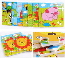 Load image into Gallery viewer, 1 Pcs Animal Wooden Puzzles For Children In Wooden 3D Mosaic Puzzles Kids Educational Toys Design  For Baby Birthday Gifts

