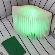Load image into Gallery viewer, STEVVEX Led Book Lamp Light USB Rechargeable Foldable Wooden Night Light Valentine Birthday Christmas Gift for Family Friend Rechargeable Unique Gift
