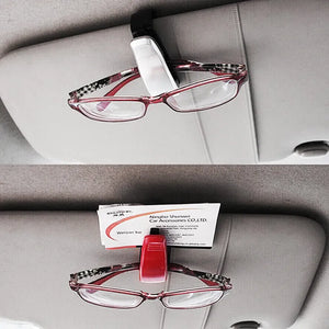 Universal Car Auto Sun Visor Glasses Box Sunglasses Clip Card Ticket Holder Fastener Pen Case Eyeglasses Accessories