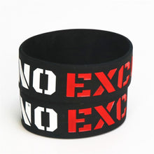 Load image into Gallery viewer, Silicone Wristband Black Motivation No Excuses Modern Wide Sports Activities Rubber Bracelets &amp; Bangles For Man and Women
