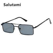 Load image into Gallery viewer, Luxury Famous Retro Modern Square Unisex Men and  Women‘s Sunglasses  With Alloy Metal Small Frame With Clear Double Bridge Men's Sunglasses
