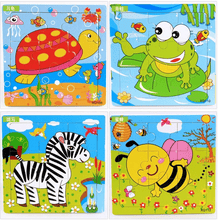 Load image into Gallery viewer, 1 Pcs Animal Wooden Puzzles For Children In Wooden 3D Mosaic Puzzles Kids Educational Toys Design  For Baby Birthday Gifts

