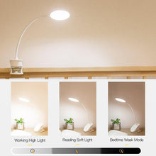 Load image into Gallery viewer, STEVVEX Clip Wireless Table Lamp For Study With 3 Modes Touch Rechargeable LED Reading Desk Lamp USB Table Light Flexo Lamps Table Reading Lamp with Clip for Desk and  Bed
