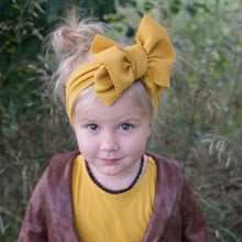 Load image into Gallery viewer, Baby Large Bow Girls Headband Big Bowknot Head wrap Kids Bow for Hair Cotton Infant Newborn Headbands For Baby

