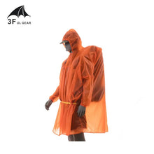 Load image into Gallery viewer, 3F UL Gear Single Person Poncho Ultralight Hiking Cycling Raincoat Outdoor Awning Camping  15D Silicone 210T
