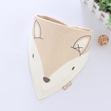 Load image into Gallery viewer, Cotton Cartoon Bandana Feeding Saliva Towel Waterproof Bibs For Baby Burp Accessory Adjustable Button Durable Baby Towels
