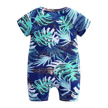 Load image into Gallery viewer, Summer Newborn Fashion Boy and Girls Printed Flower Short-sleeved Romper /  jumpsuit For Kids
